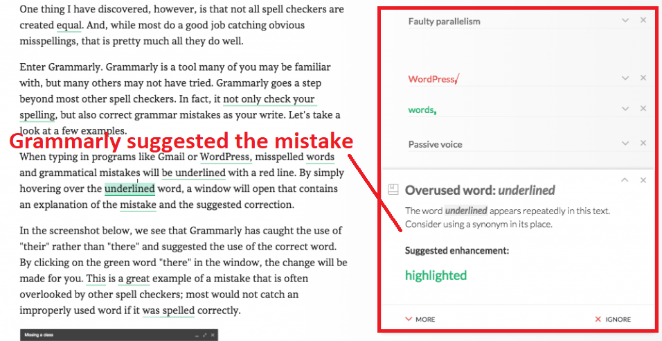 Grammarly suggested the mistake