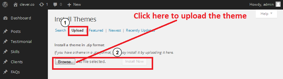Wordpress install step 2